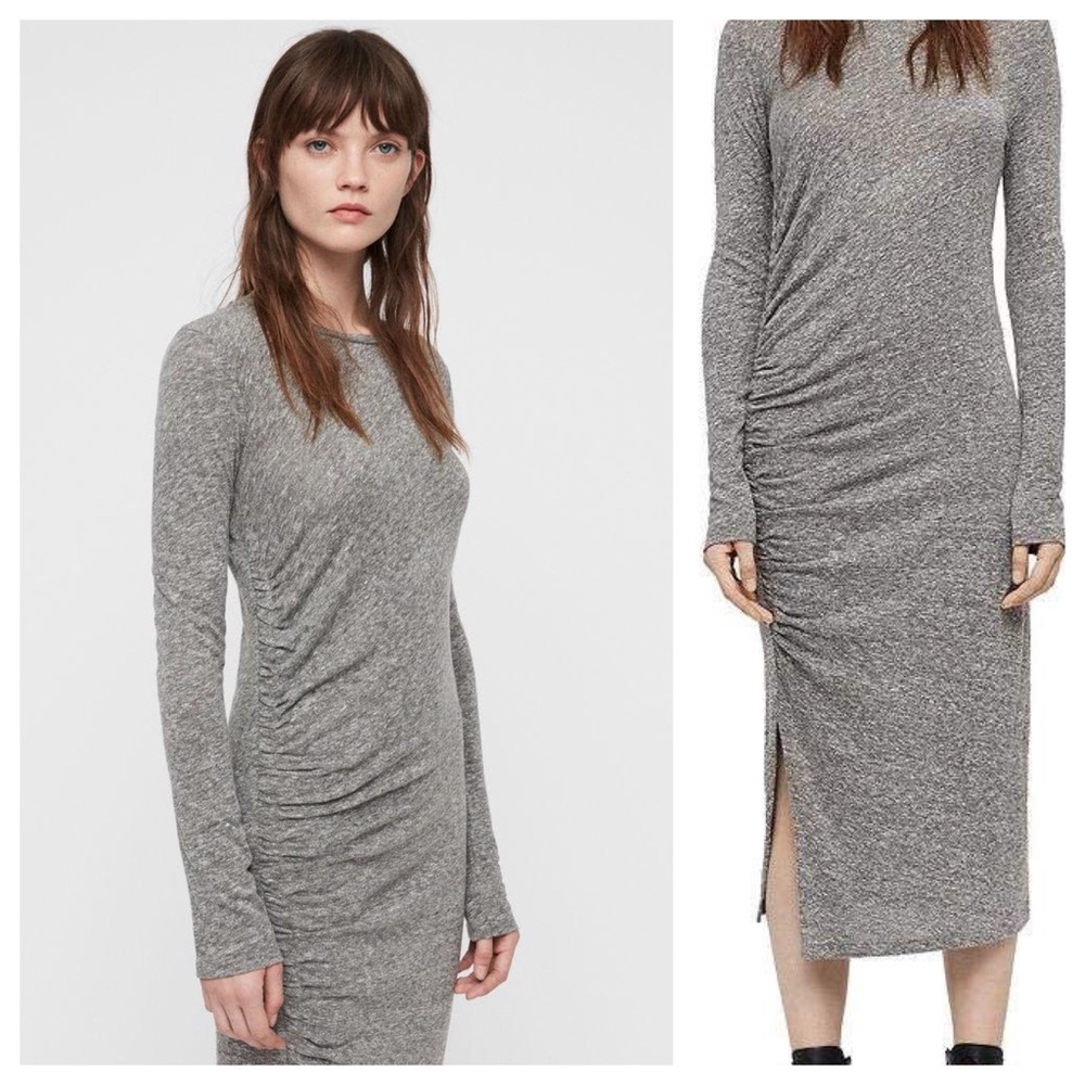 All Saints Tina LS dress Merl Grey